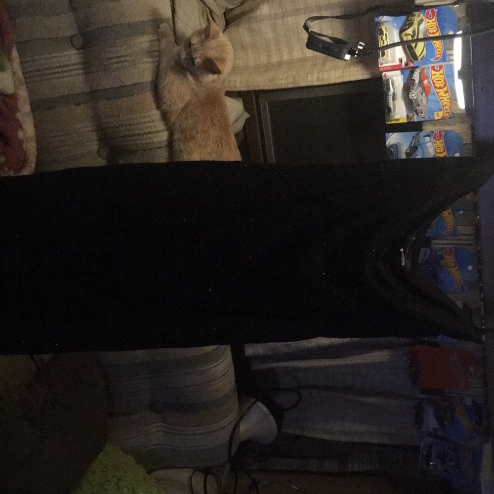 Jessica McClintock Black Glittery Evening Dress size Large in great condition !